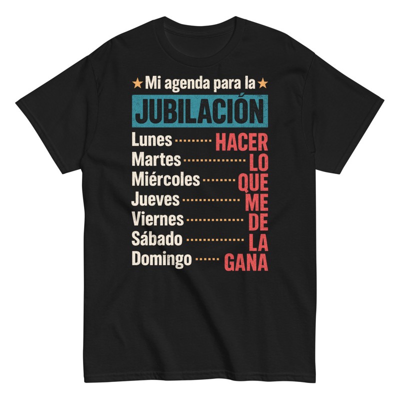 Camisetas: Agenda Jubilación Divertida