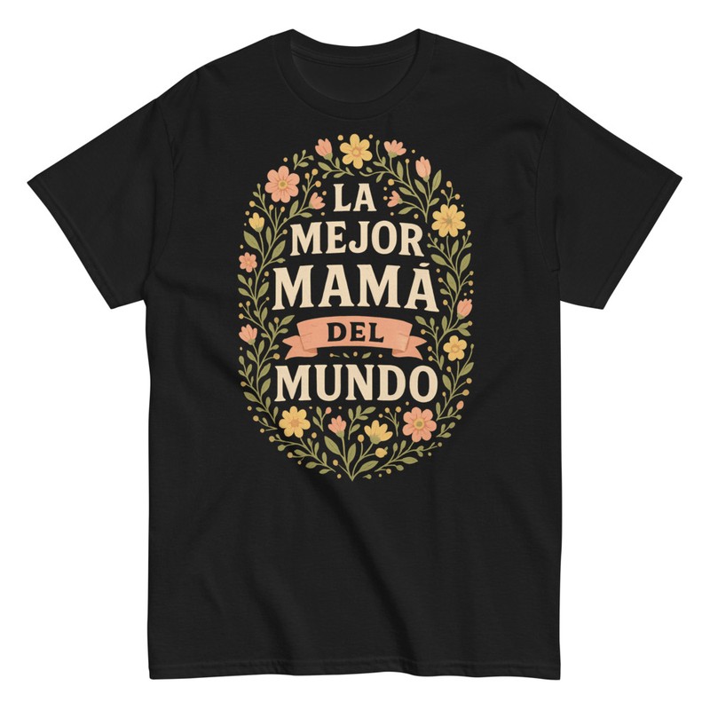 Camisetas: La Mejor Mamá del Mundo Floral