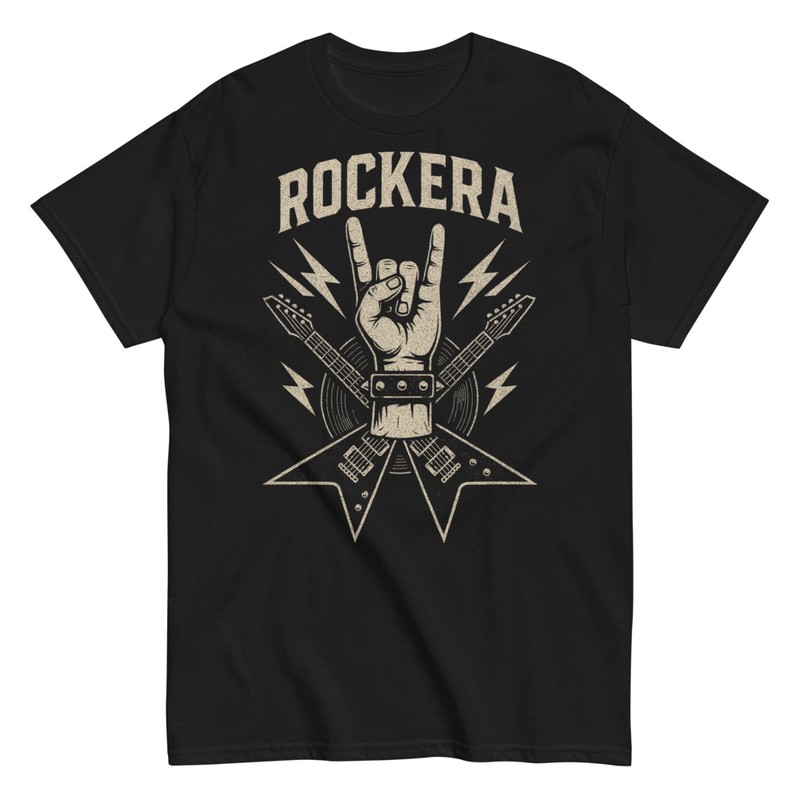 Camisetas: Rock Femenino Cuernos y Vinilo