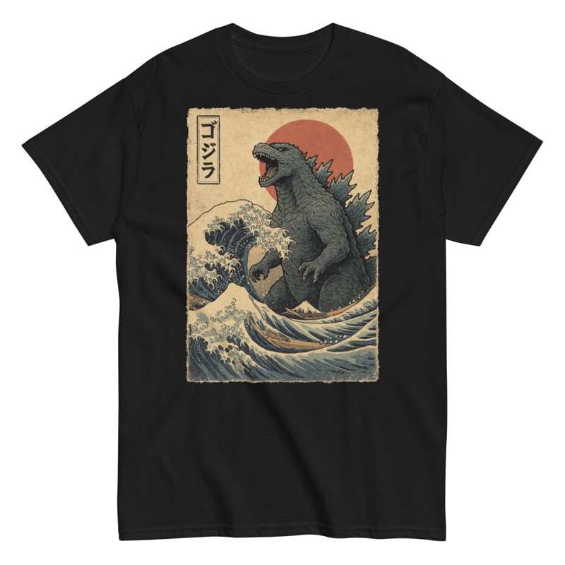 Camisetas: Godzilla y Gran Ola