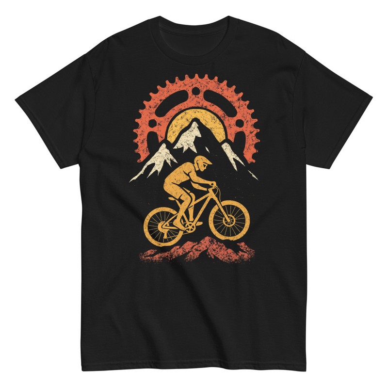 Camisetas: Ciclista Bicicleta Diseño Vintage