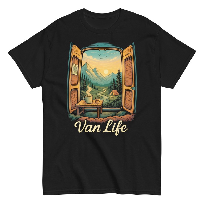 Camisetas: Van Life Ilustración Aventuras