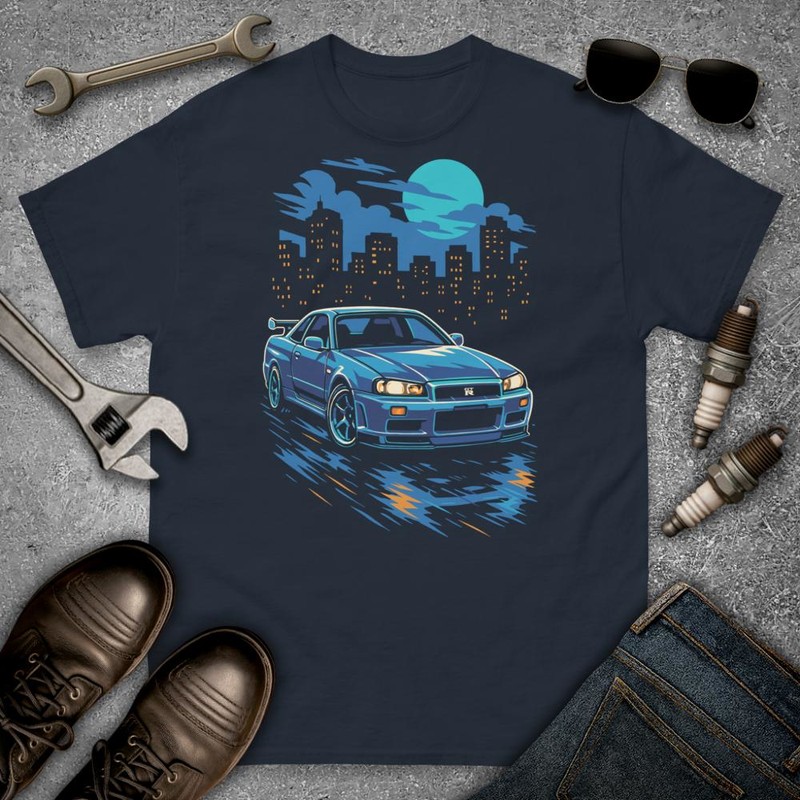 Camisetas: Nissan Skyline Tuning Nocturno