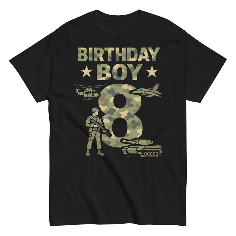 Camisetas: Cumpleaños Militar 8 Años