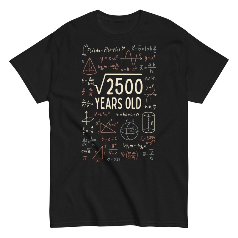 Camisetas: Ecuaciones Matemáticas 50 Años