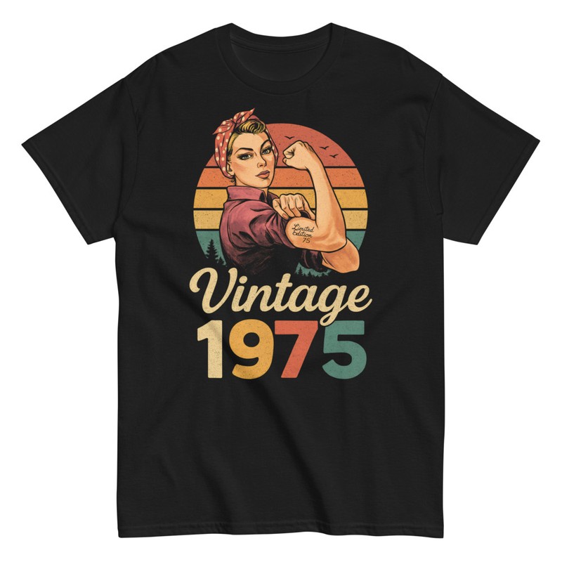 Camisetas: Regalo 50 Cumpleaños Mujer Vintage 1975