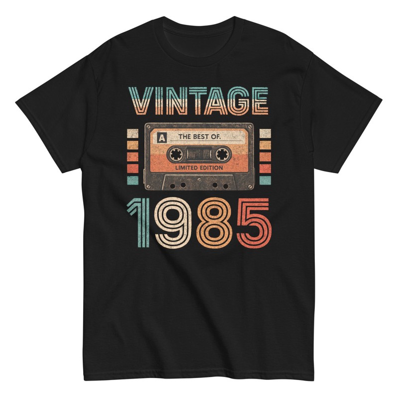 Camisetas: Vintage 1985 con Cassette Retro