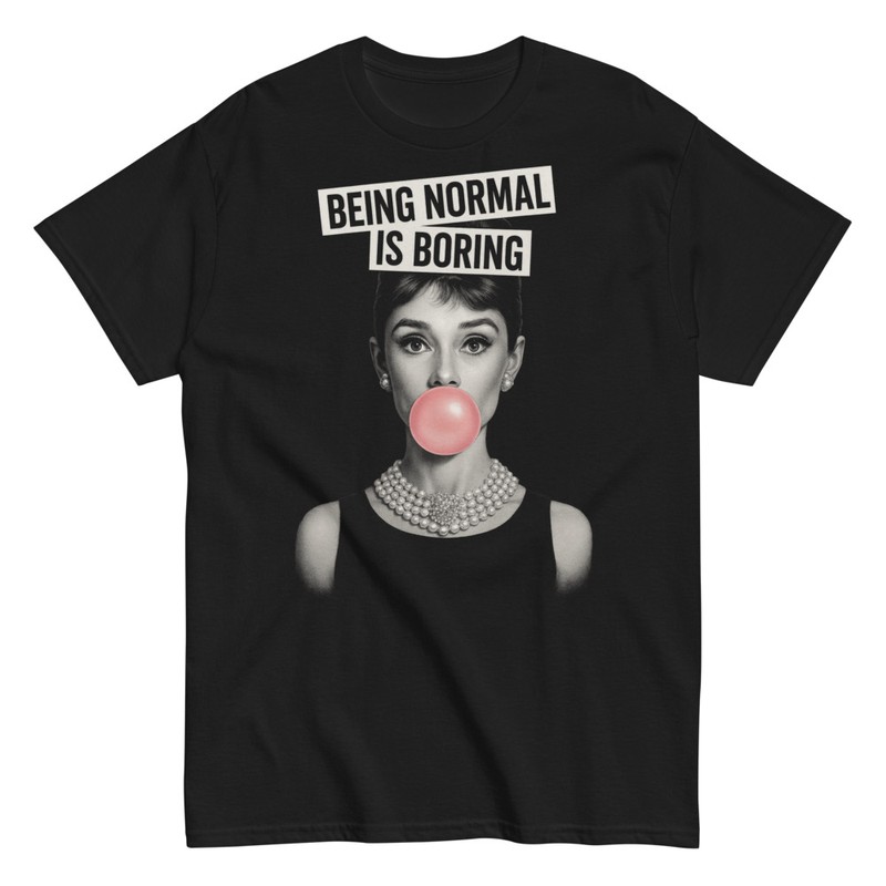 Camisetas: Audrey Hepburn Burbujas Vintage