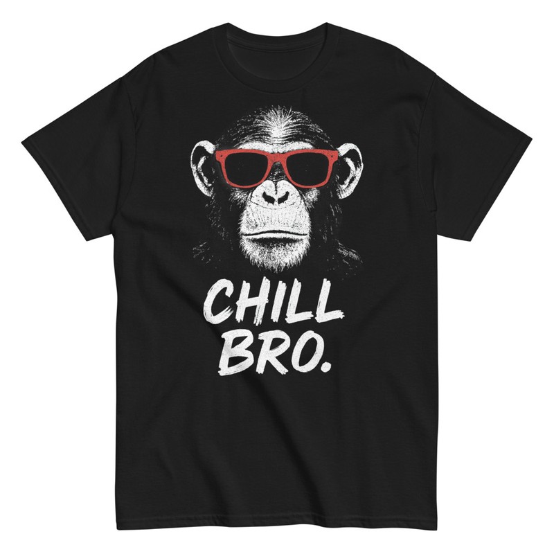 Camisetas: Mono Divertido Chill Bro