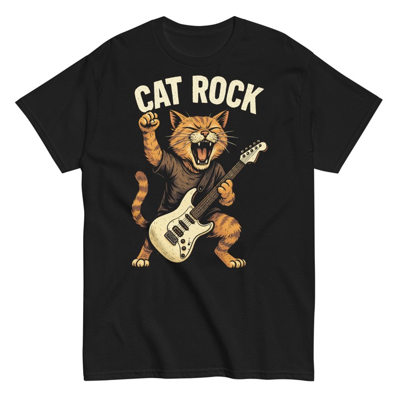 Camisetas: Rockero Gato Divertido