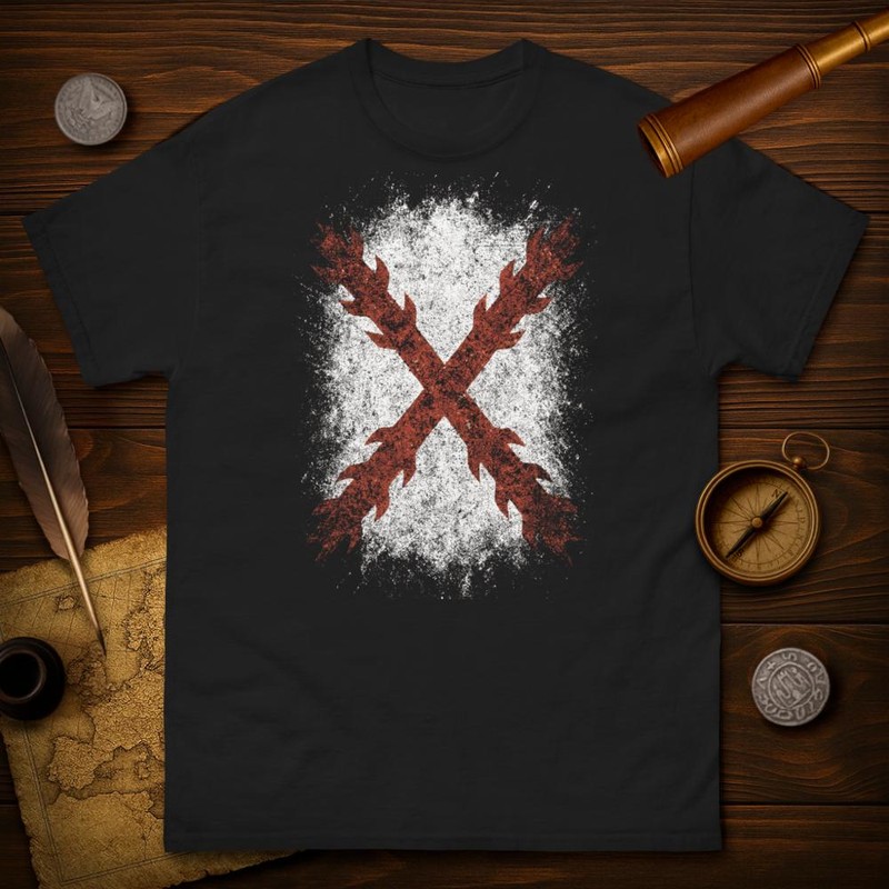 Camisetas: Cruz de Borgoña Tercios Vintage