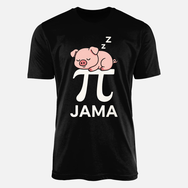 Camisetas: Cerdo pijama y n&uacute;mero pi