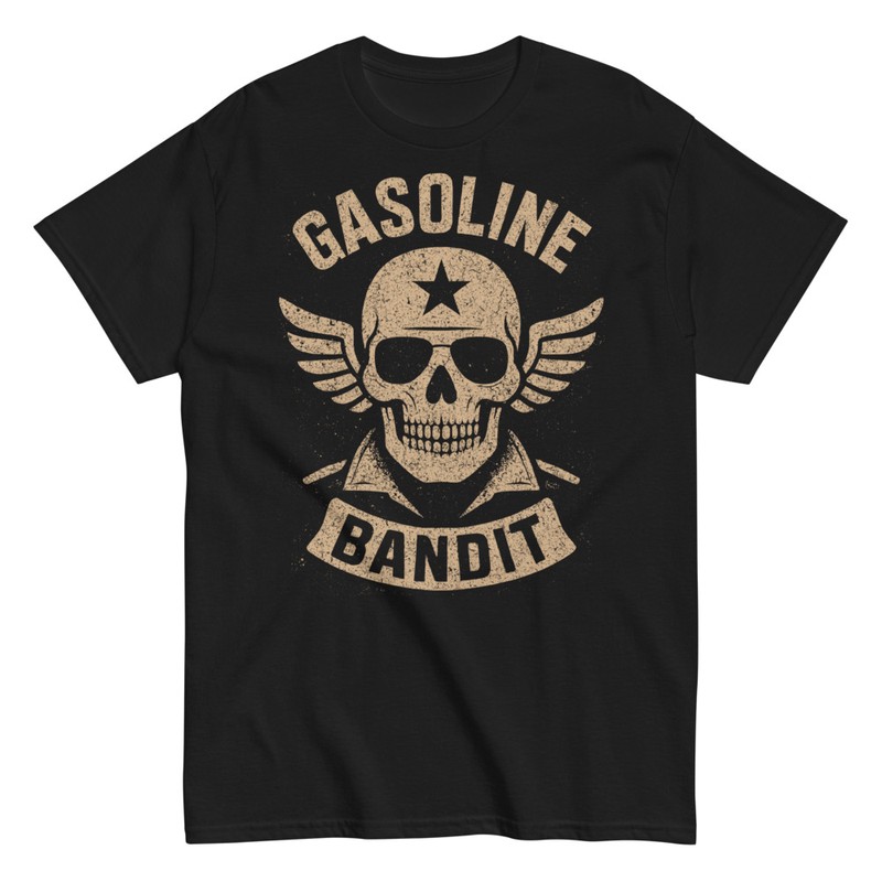Camisetas: Calavera Gasoline Bandit