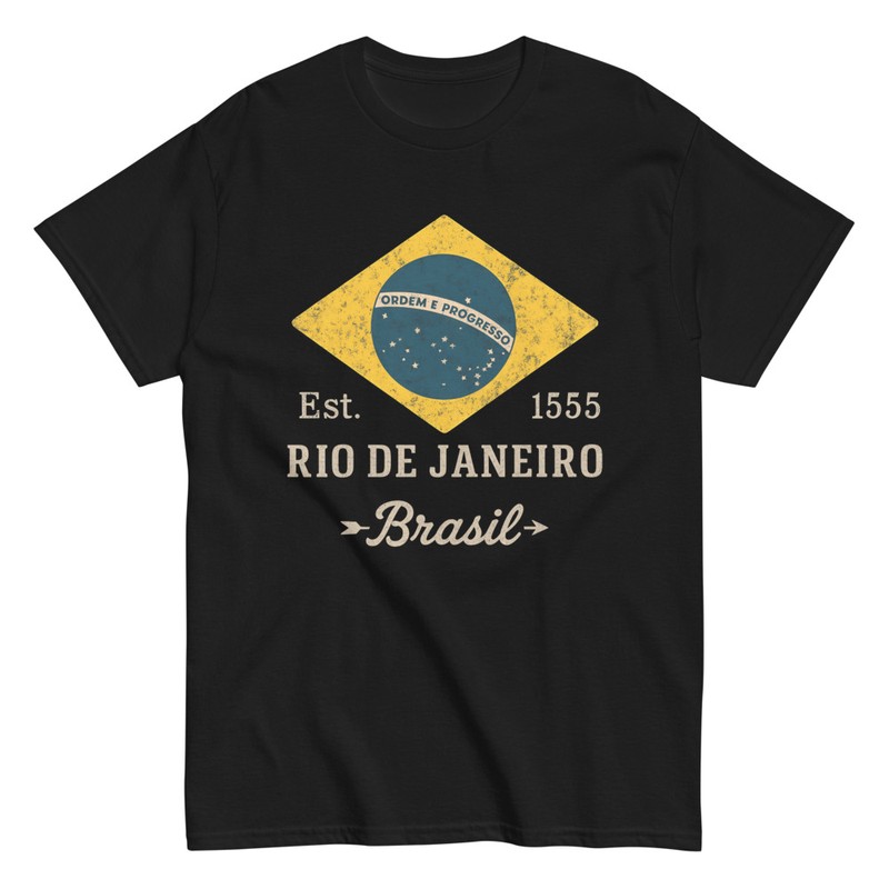 Camisetas: Bandera de Brasil Vintage