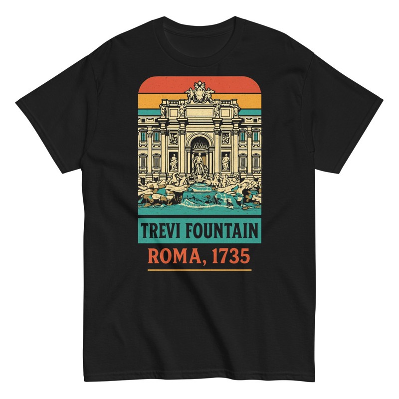 Camisetas: Fontana de Trevi en Roma 1735