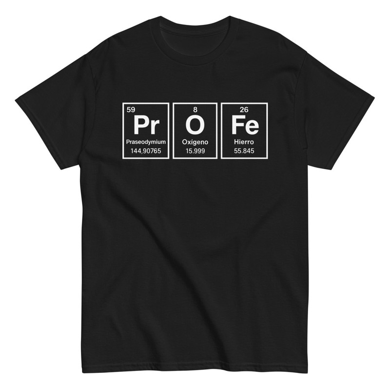 Camisetas: ProFe Elementos Tabla Periódica