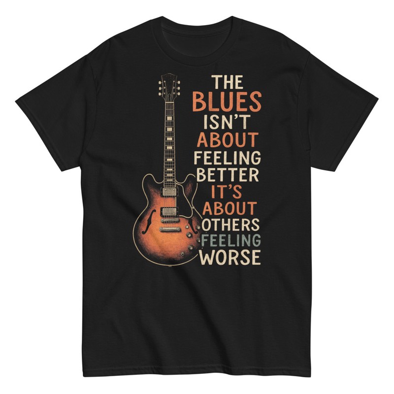 Camisetas: Guitarra y Mensaje de Blues