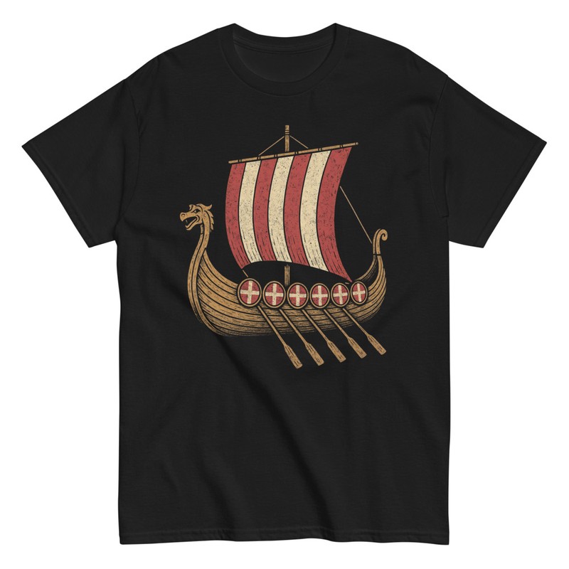 Camisetas: Barco Vikingo Guerreros Nórdicos