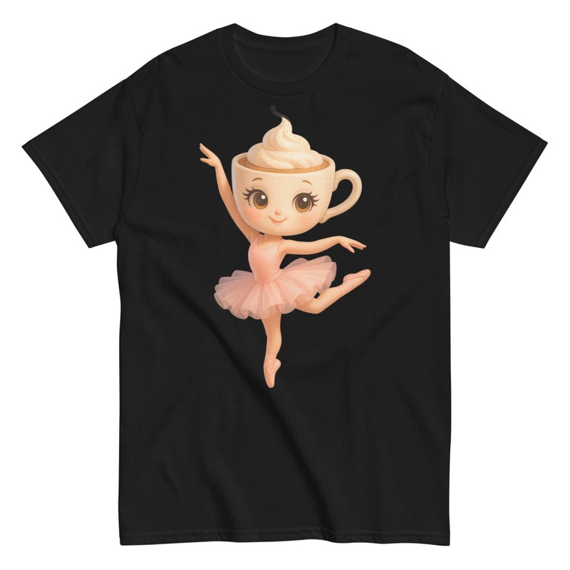 Camisetas: Cappuccino Bailarina Ballet Divertido