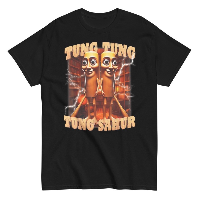 Camisetas: Doble Tung Tung Brainrot Librería