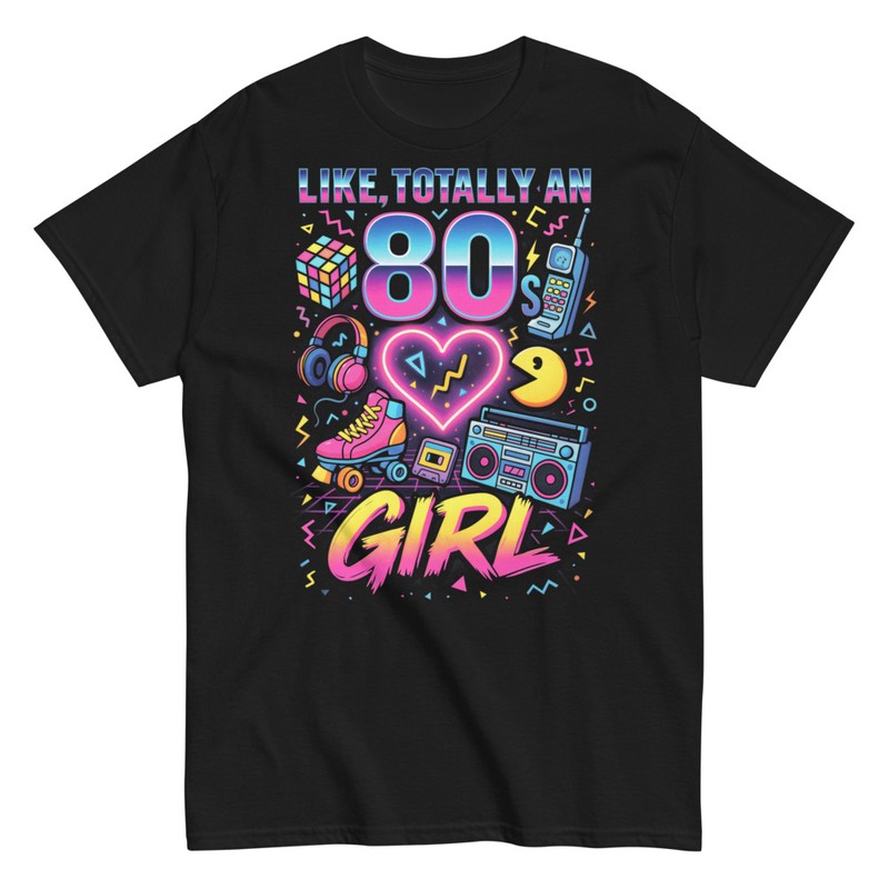 Camisetas: Totally 80s Girl Iconos Vintage
