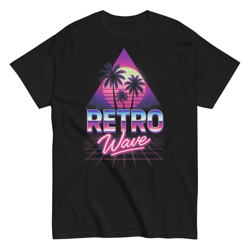 Camisetas: Retro Wave Sunset Vaporwave