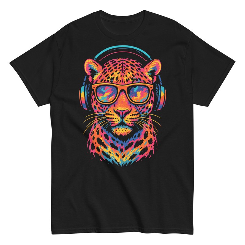 Camisetas: Leopardo Cool Auriculares