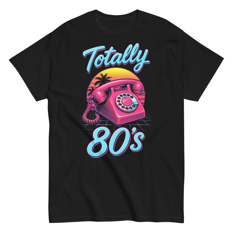 Camisetas: Totally 80s Teléfono Vintage