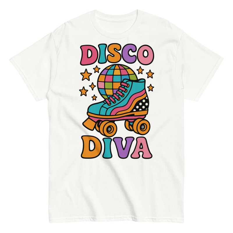 Camisetas: Disco Diva Patines y Bola Disco