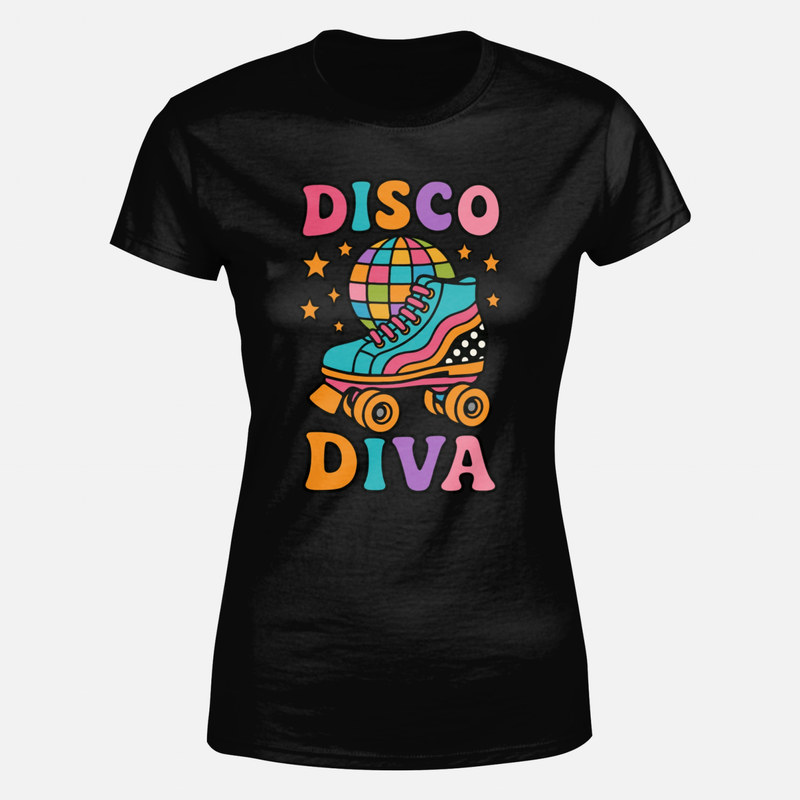 Camisetas: Disco Diva Patines y Bola Disco