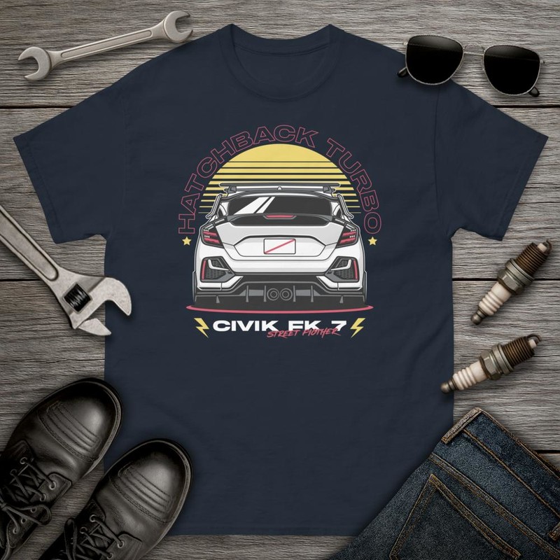 Camisetas: Hatchback Turbo Civik EK7 Street Monster