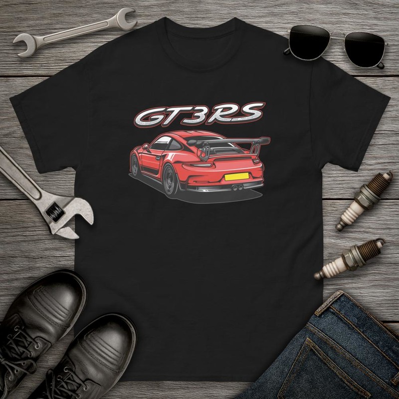 Camisetas: Coche JDM Tuning Porsche GT3RS Rojo