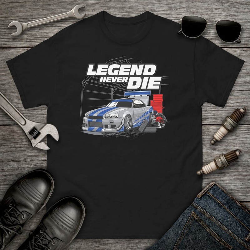 Camisetas: Legend Never Die Skyline Fast and Furious