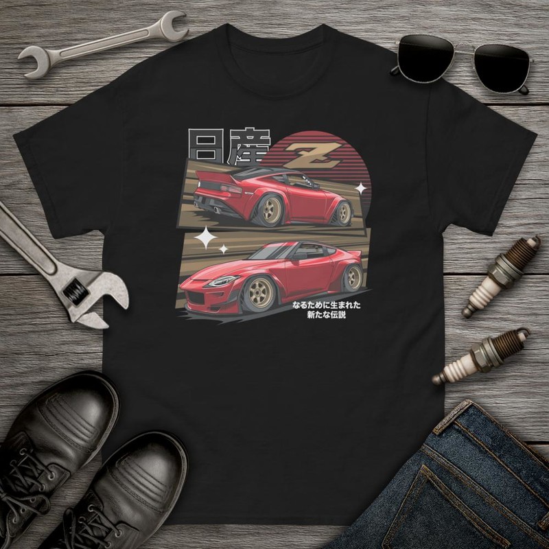 Camisetas: Nissan Z con Dise&ntilde;o de Tuning en Perspectiva