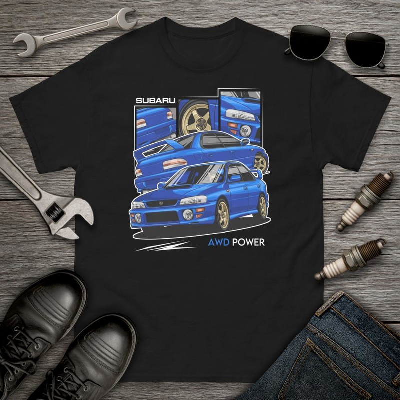 Camisetas: Coche AWD Power 4x4 Japon&eacute;s