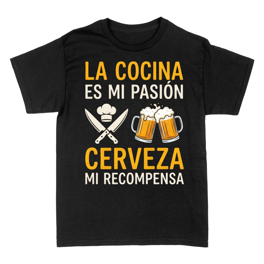 Camisetas: La cocina es mi pasi&oacute;n, cerveza mi recompensa