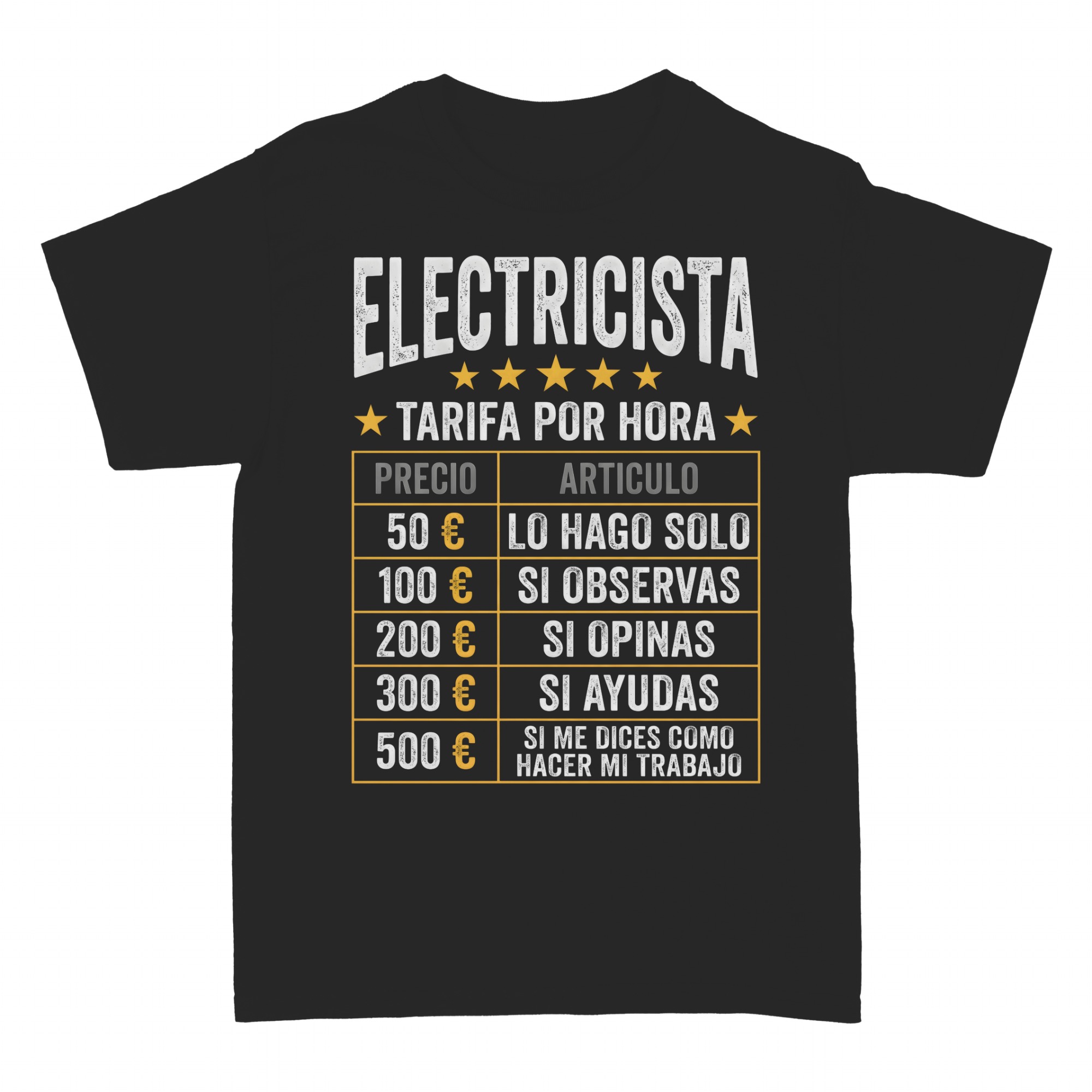 Camisetas: Electricista Tarifa Por Hora