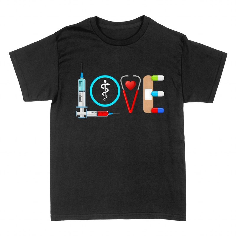 Camisetas: LOVE con instrumental sanitario