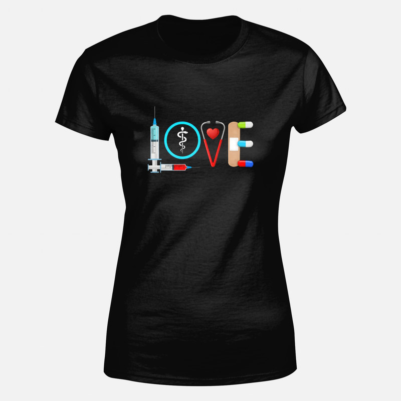 Camisetas: LOVE con instrumental sanitario