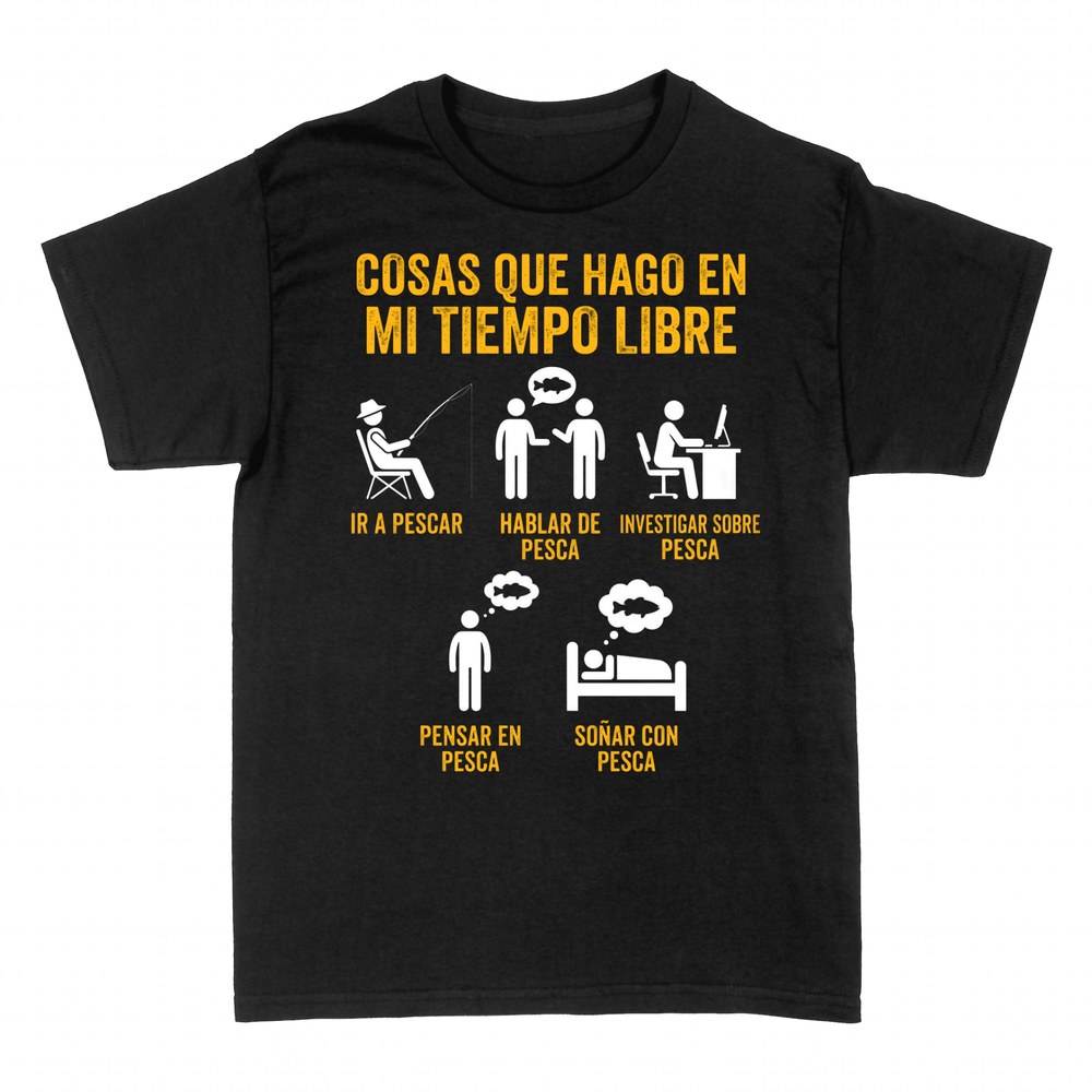 Camisetas: Cosas que hago en mi tiempo libre, pesca