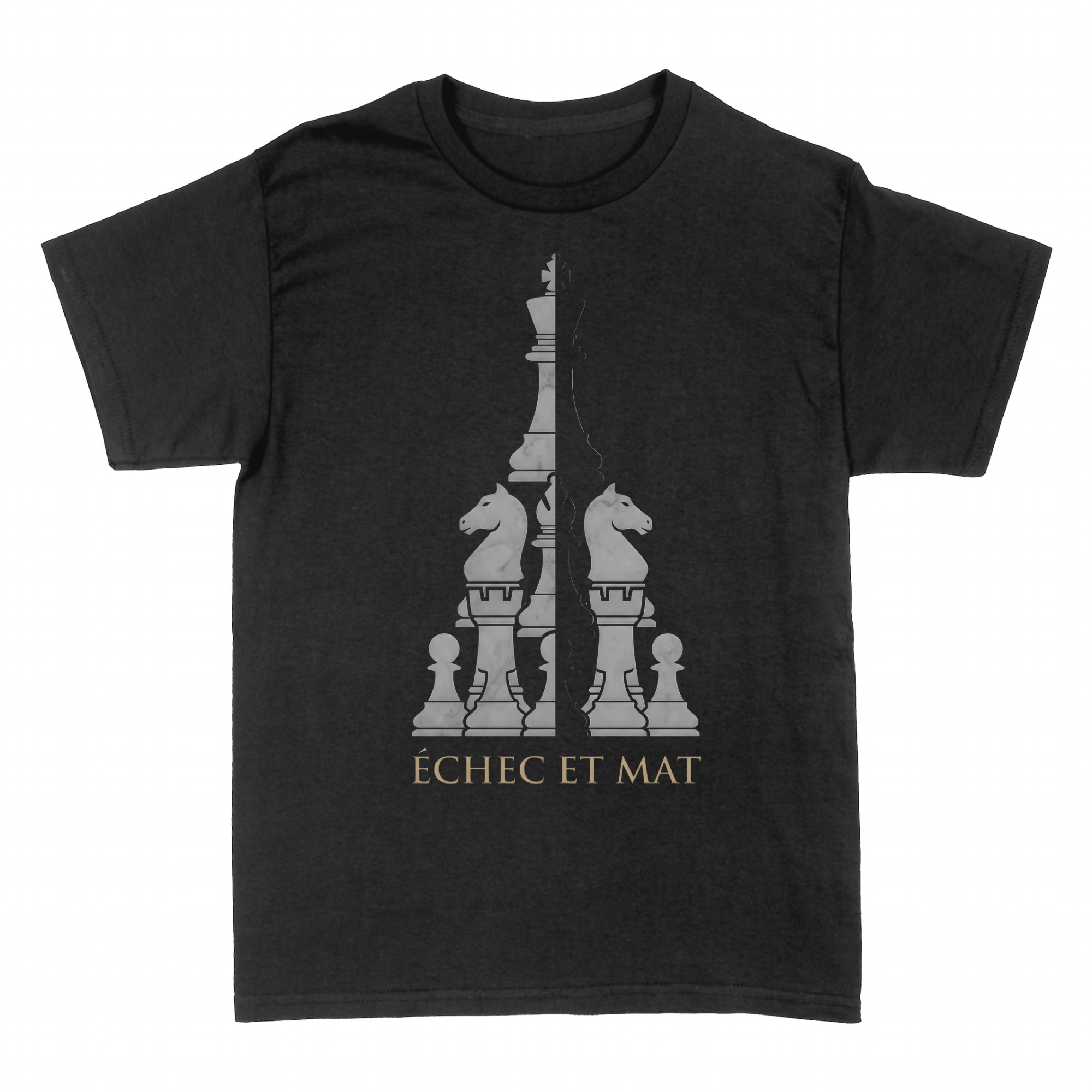 Camisetas: Dise&ntilde;o Ajedrez Espacio Negativo
