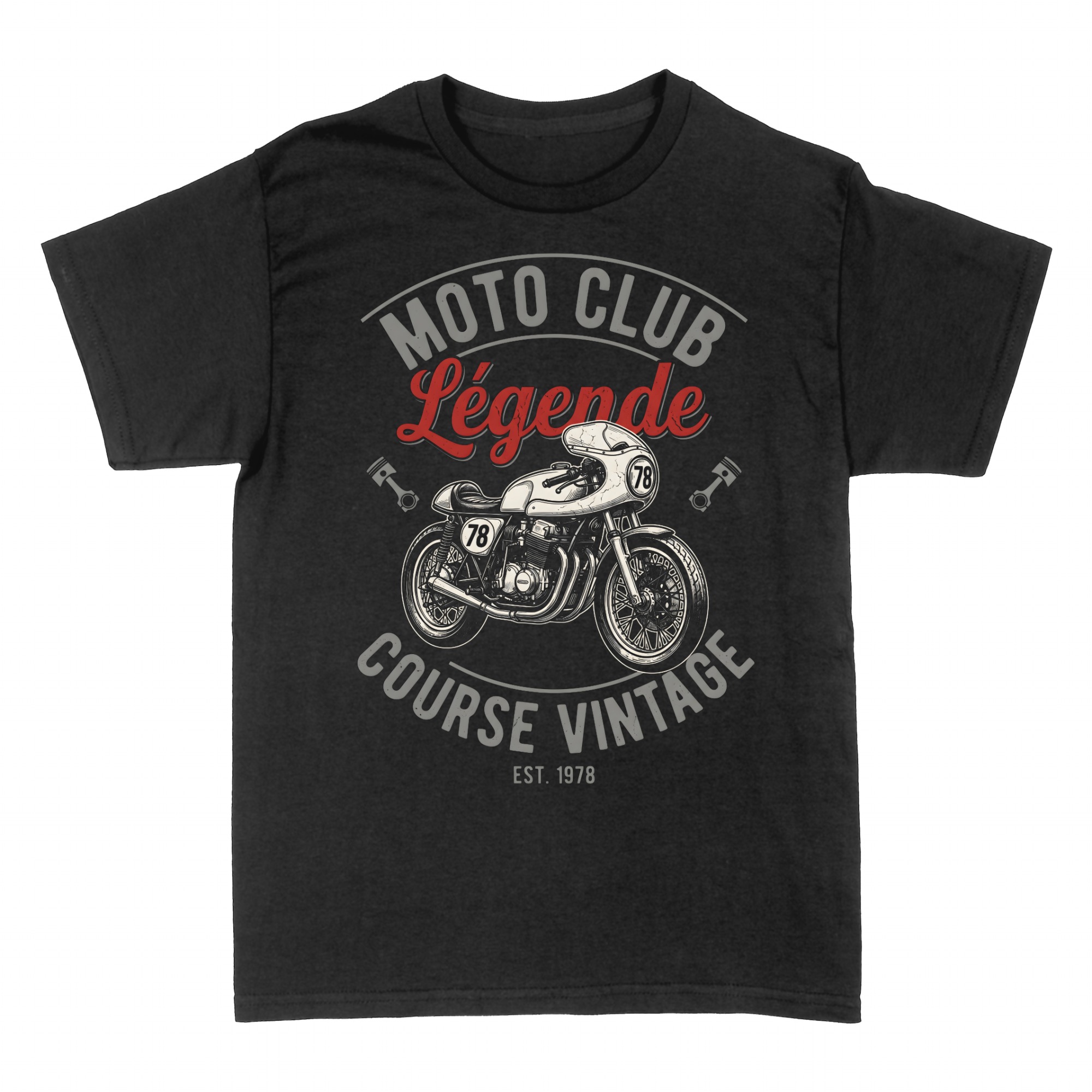 Camisetas: Motard L&eacute;gende Design Moto Vintage Homme