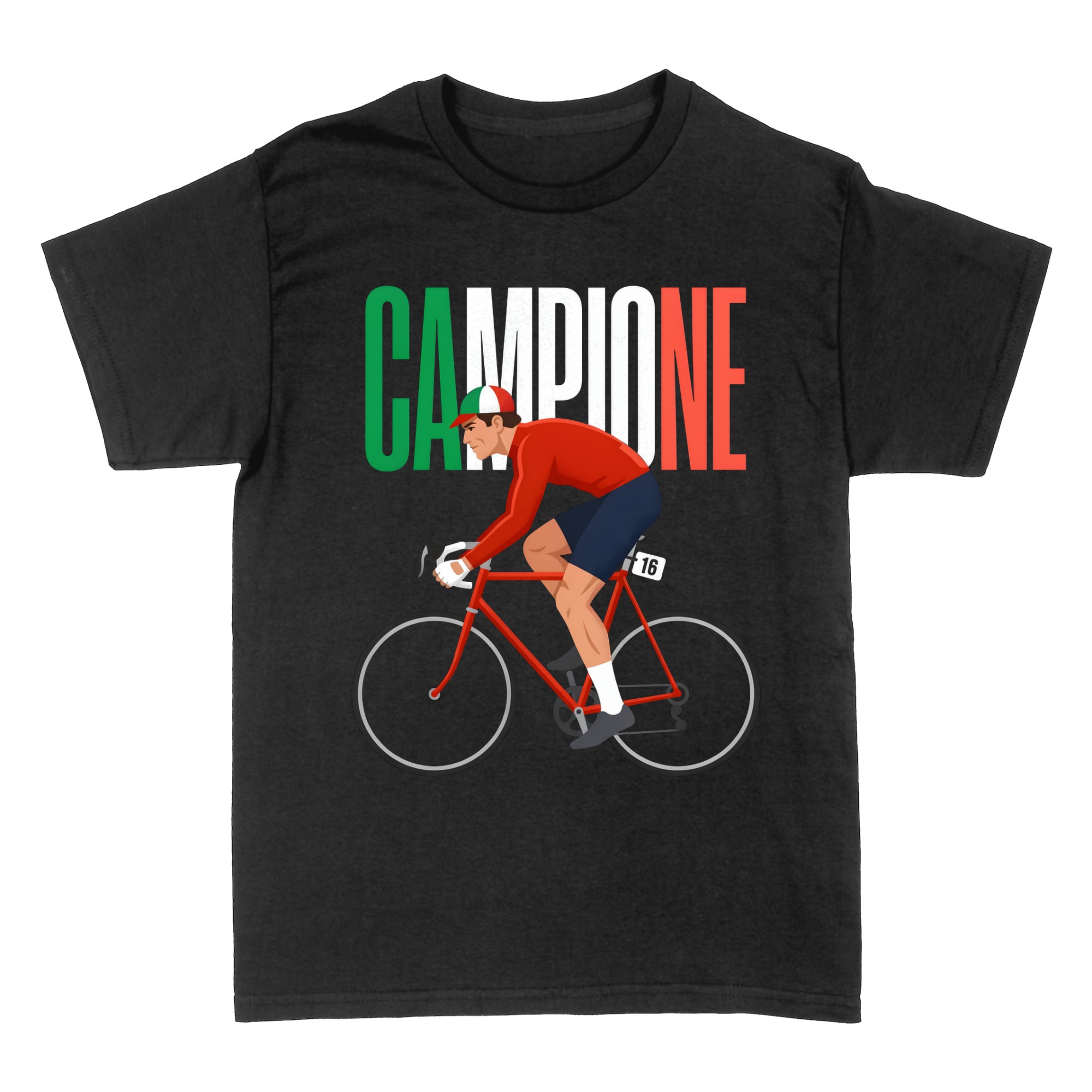 Camisetas: Campione Ciclismo Bici da Corsa Ciclista Design