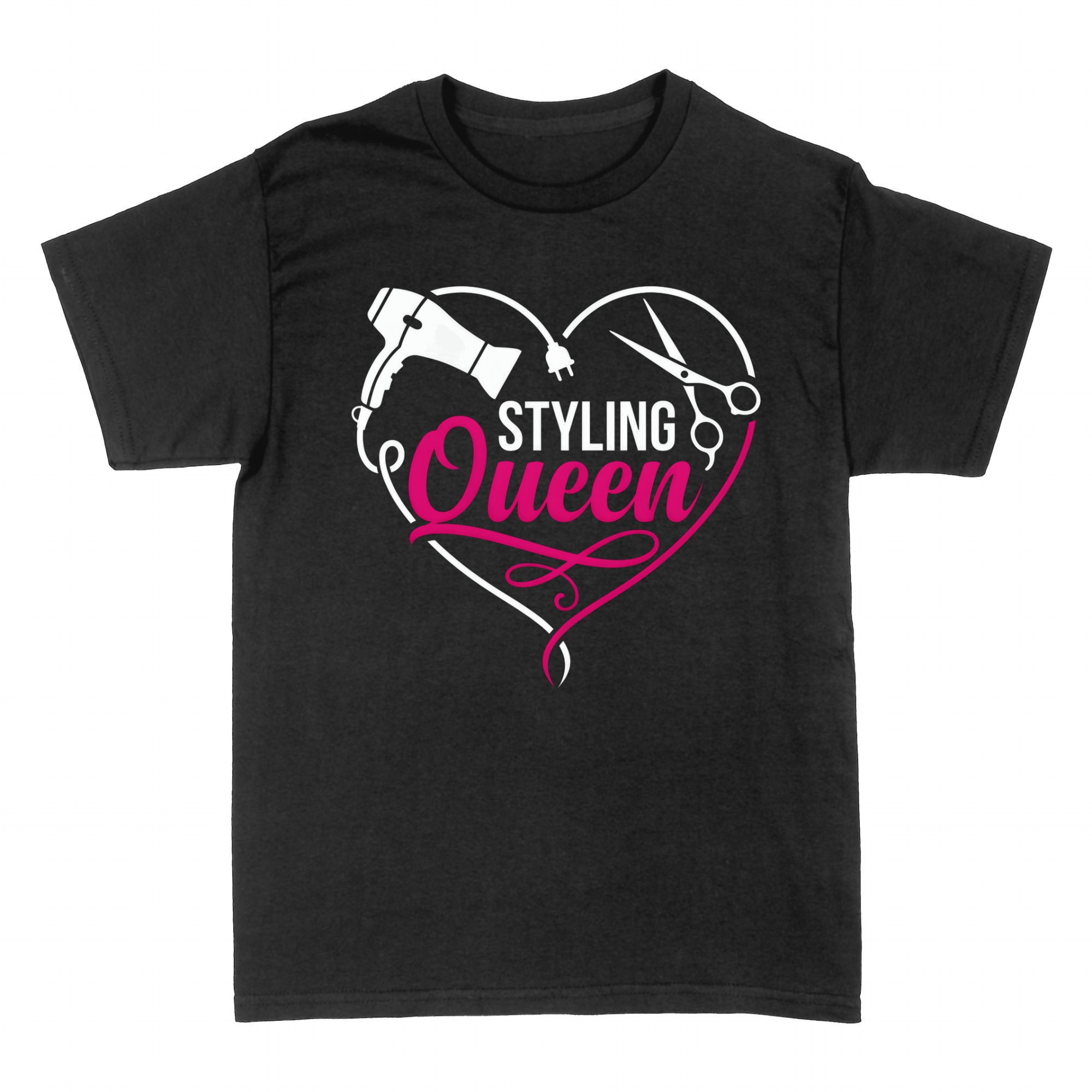 Camisetas: Peluquera Coraz&oacute;n Tijeras y Secador