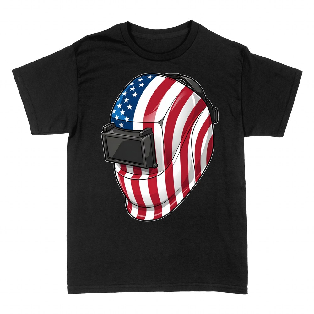 Camisetas: Careta de soldador bandera de EE. UU.