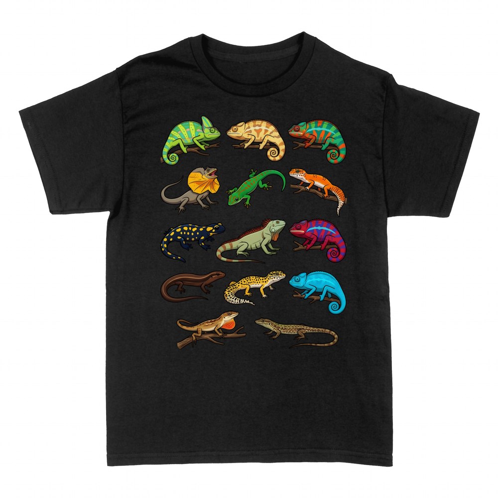 Camisetas: Reptiles y lagartos ilustrados