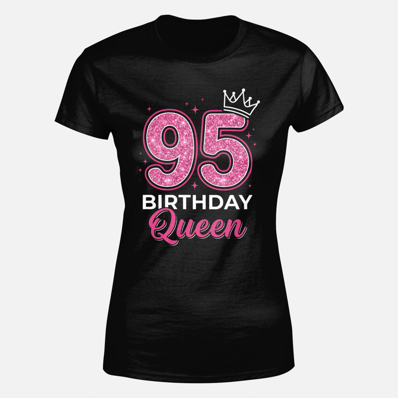 Camisetas: 95 cumplea&ntilde;os reina con corona