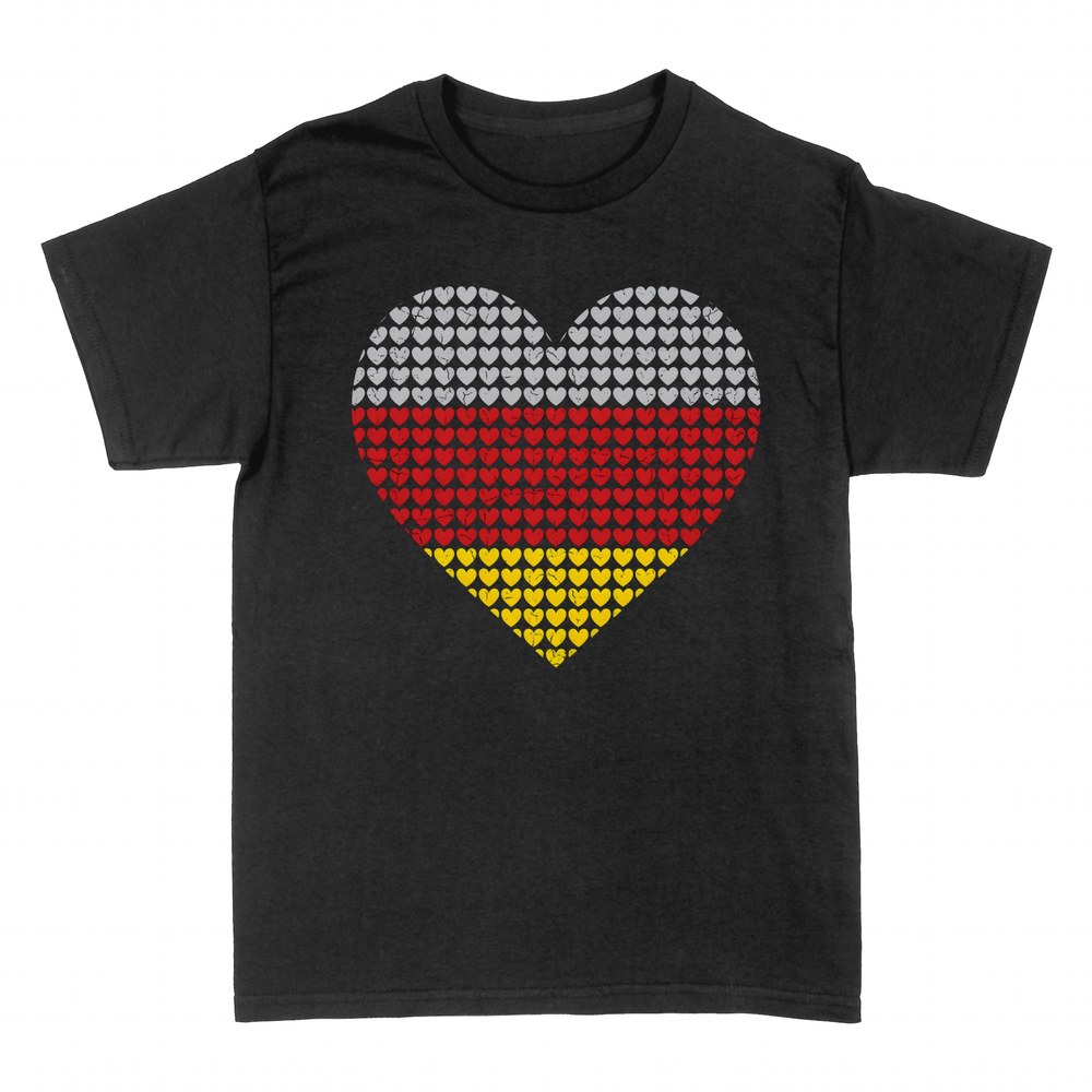 Camisetas: Coraz&oacute;n con bandera de Alemania