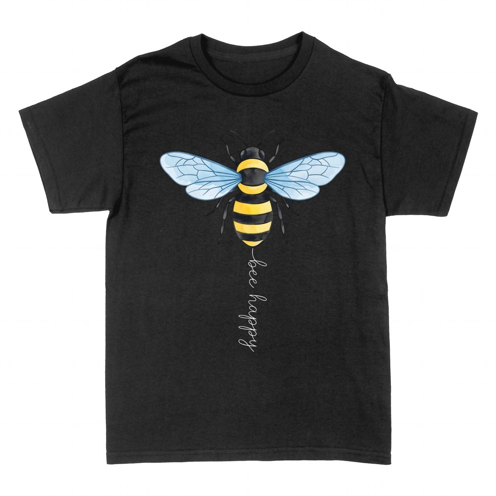 Camisetas: Abeja acuarela bee happy