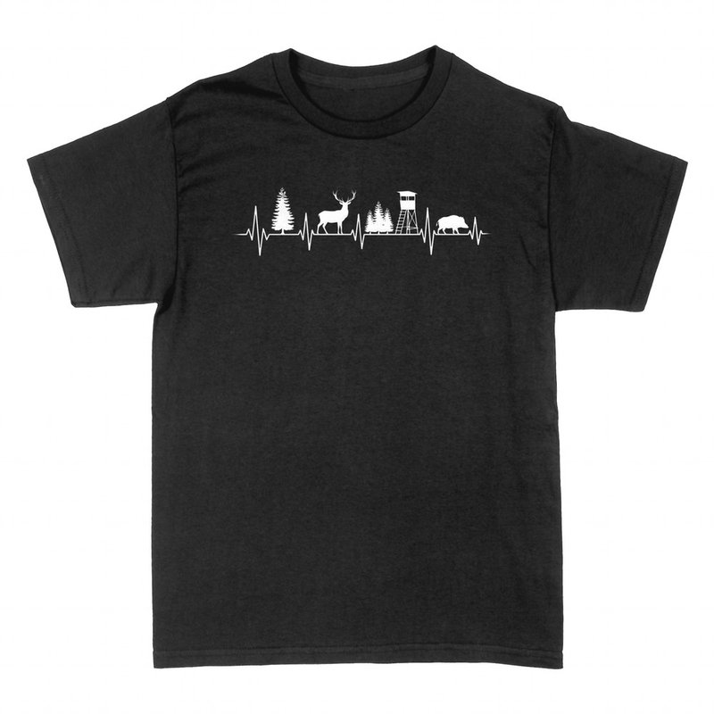 Camisetas: Latido de cazador con ciervo y jabal&iacute;